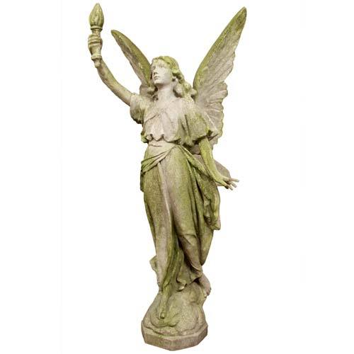 Angel Of Light Right 45 Garden Angel Statue - XoticBrands Home Decor