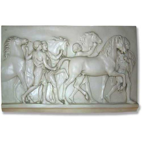 Horse Tenders Slab Vii 24 Garden Animal Statue - XoticBrands Home Decor