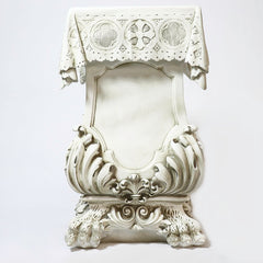  Draped Pedestal W/Claw Leg31 Animal Architectural  Sculpture, Home Decor, XoticBrands, XoticBrands Home Decor