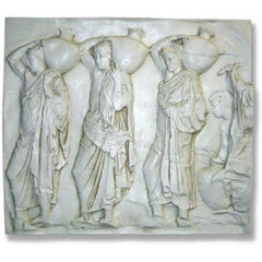  Urn Carrier Frieze Animal Wall  Sculpture, Home Decor, XoticBrands, XoticBrands Home Decor