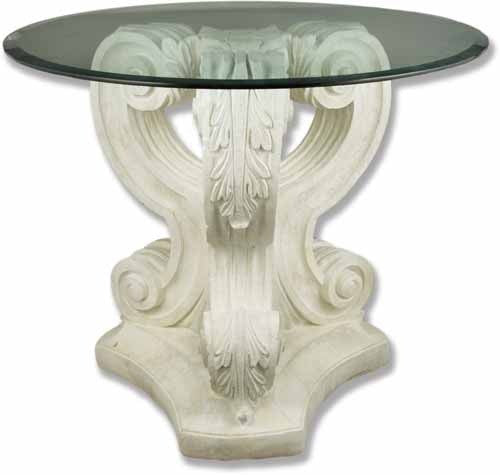 Acanthus Leaf Table Base - Pedestal Sculpture - XoticBrands Home Decor