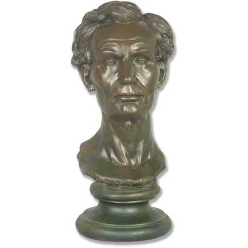  LINCOLN CLASSIC BUST 20"H Sculpture - Busts, Busts, XoticBrands, XoticBrands Home Decor