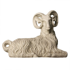 Sitting Ram Garden Animal Statue - XoticBrands Home Decor