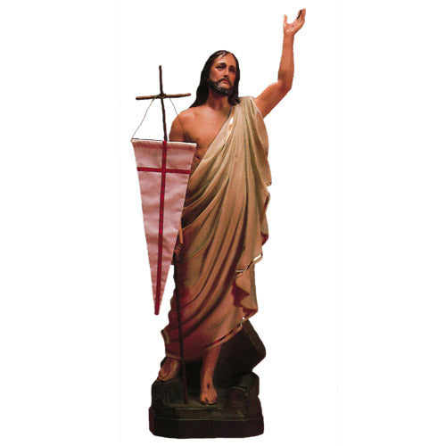  Resurrection Christ no flag included 48" Animal Religious  Sculpture, Religious Decor, XoticBrands, XoticBrands Home Decor