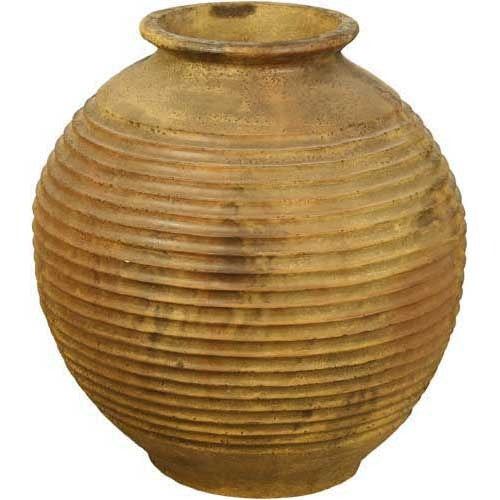 Round Ribbed Urn 29 Garden Display - XoticBrands Home Decor