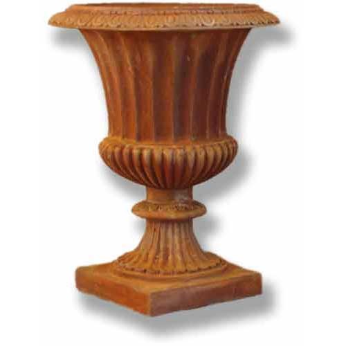 Sm.Fluted Urn 22 H (R) - Planters   Med. Planters 15-29"H - XoticBrands Home Decor