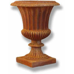 Sm.Fluted Urn 22 H (R) - Planters   Med. Planters 15-29"H - XoticBrands Home Decor