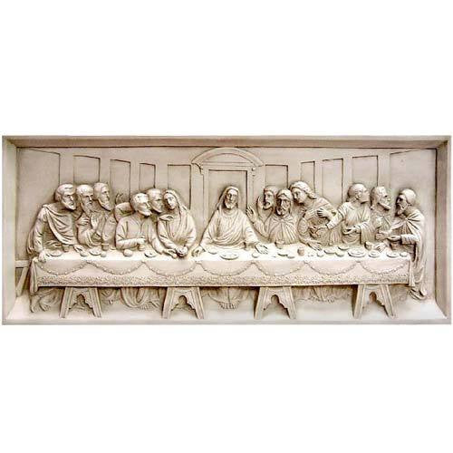 Grande Large Last Supper Wall Relief 25 Religious Sculpture - XoticBrands Home Decor