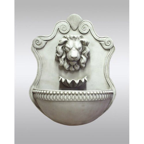  Lion & Shell Wall Fountain Animal Seasonal  Sculpture, Home Decor, XoticBrands, XoticBrands Home Decor