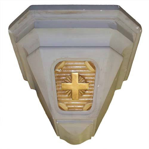Bracket With Cross Religious Sculpture - XoticBrands Home Decor