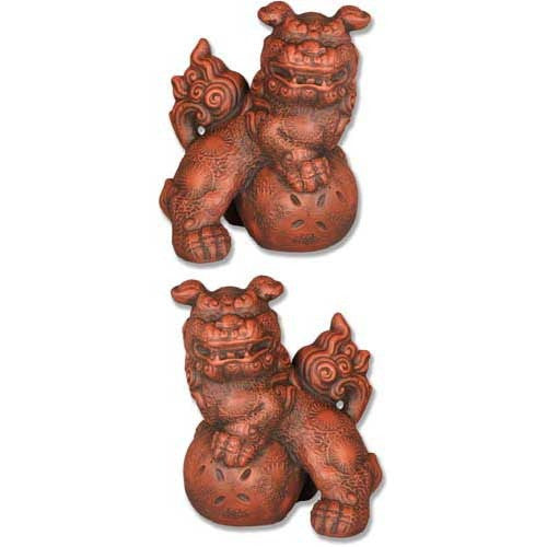Foo Dog Pair-10 Garden Animal Statue - XoticBrands Home Decor