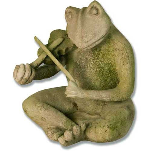 Frog Singing Jazz-Violin 14 Garden Animal Statue - XoticBrands Home Decor