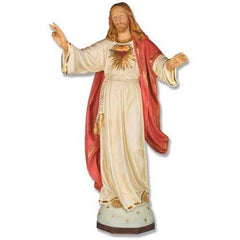 Blessing Jesus Sacred Heart 48" Religious Sculpture - XoticBrands Home Decor