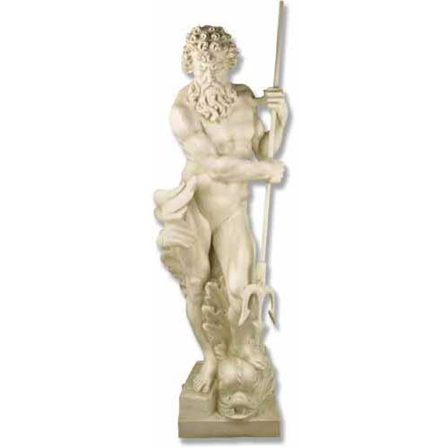 Neptune With Trident 65 -  Large Classical  Sculpture - XoticBrands Home Decor
