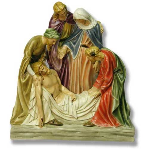 Jesus Is Buried Station # 14 Religious Sculpture - XoticBrands Home Decor