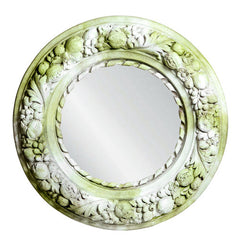  Pomegranate Wreath with Mirror Animal Garden  Sculpture, Home Decor, XoticBrands, XoticBrands Home Decor