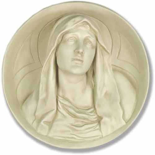Mary Roundel Religious Sculpture - XoticBrands Home Decor