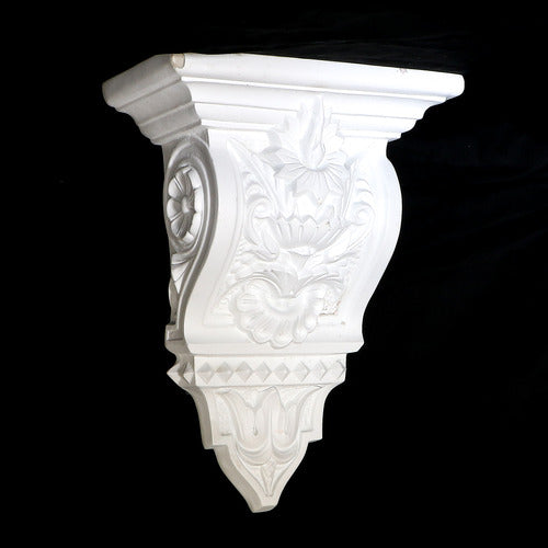  Leaf With Flowers Bracket Animal Architectural  Sculpture, Home Decor, XoticBrands, XoticBrands Home Decor