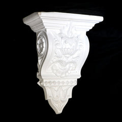  Leaf With Flowers Bracket Animal Architectural  Sculpture, Home Decor, XoticBrands, XoticBrands Home Decor