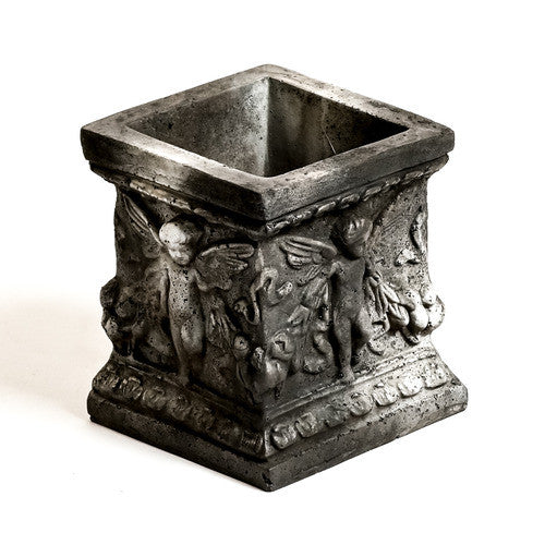 Square Patio Planter 8"H Garden Angel Statue - XoticBrands Home Decor