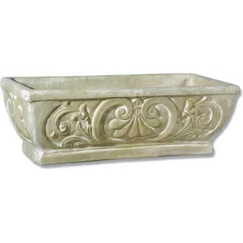  Fleur De Lis Pot Rect 30 W Animal Planters  Sculpture, Home Decor, XoticBrands, XoticBrands Home Decor