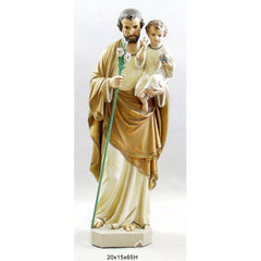  Saint Joseph with Child & Lily 65 Animal Religious  Sculpture, Religious Decor, XoticBrands, XoticBrands Home Decor