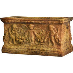 Rect. Putti Patio Plntr 8 Garden Angel Statue - XoticBrands Home Decor