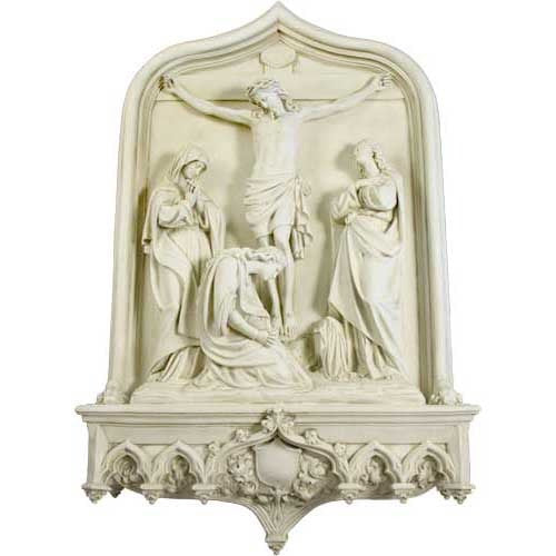 Crucifixion Scene Wall 64 Religious Sculpture - XoticBrands Home Decor