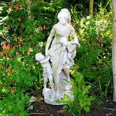  Mother with Children Animal Garden  Sculpture, Home Decor, XoticBrands, XoticBrands Home Decor