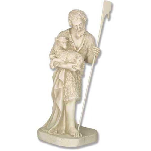 Shepherd Stndg Holding Sheep Religious Sculpture - XoticBrands Home Decor