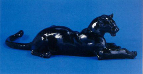  Reclining Jungle Cat 72 W Animal Sculpture, Home Decor, XoticBrands, XoticBrands Home Decor