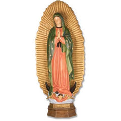 Our Lady Guadalupe With Sunburst 56 Large Religious Sculpture - XoticBrands Home Decor