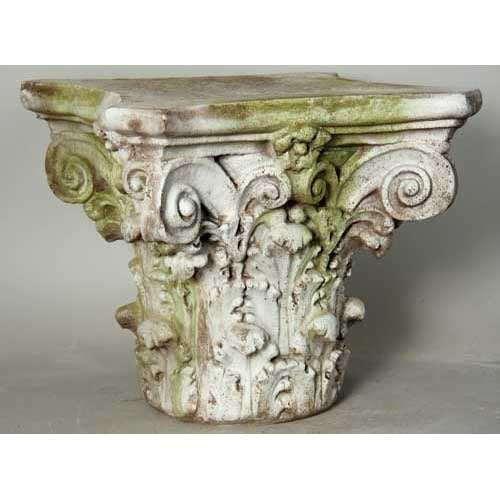  Antique Corin Capital 19 Animal Architectural  Sculpture, Home Decor, XoticBrands, XoticBrands Home Decor