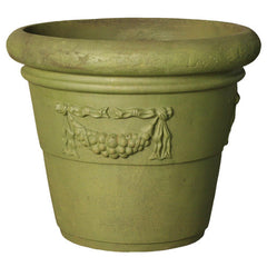  16 Garland Pot 13.5 H (R) Sculpture - Planters, Planters, XoticBrands, XoticBrands Home Decor