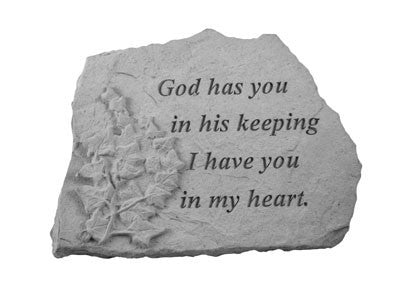 God Has You...W/Ivy Memorial Garden Stone - XoticBrands Home Decor
