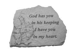 God Has You...W/Ivy Memorial Garden Stone - XoticBrands Home Decor
