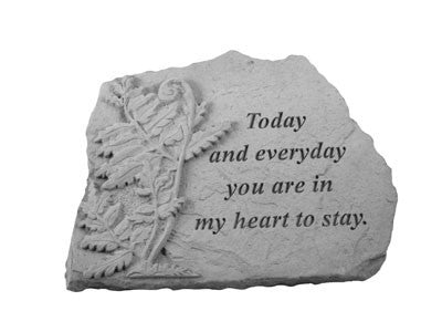 Today And Everyday...W/Fern Memorial Garden Stone - XoticBrands Home Decor