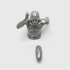 Creative Industrial Style Running Sculpture Resin Living Room Background Wall Decoration Hanging Run Figure Statue Sports Man - XoticBrands Home Decor