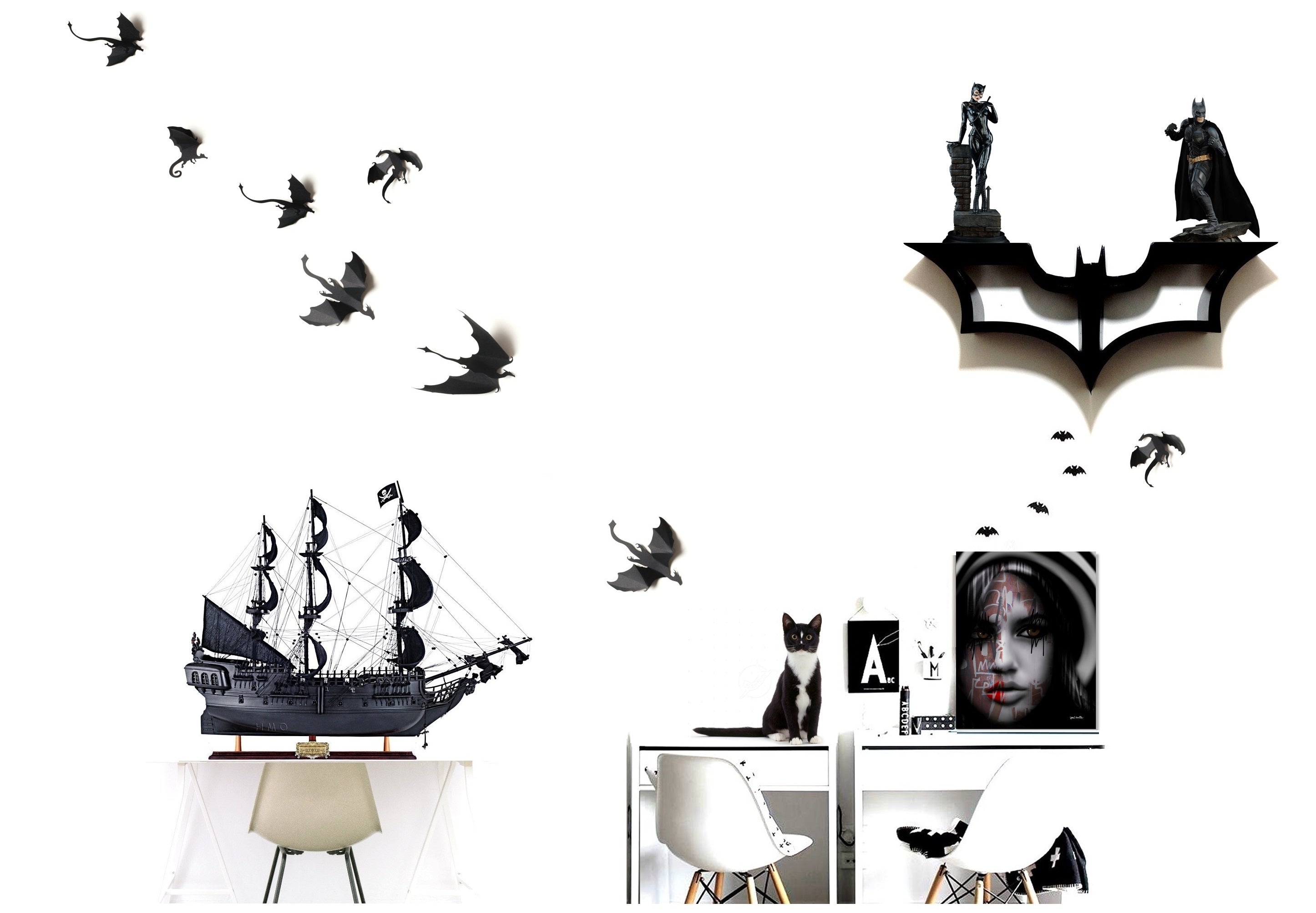  Black Pearl Pirate Ship Model Display, Home furniture and decor, Old Modern Handicrafts, XoticBrands Home Decor