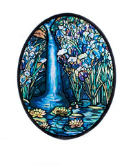  Tiffany Waterfall Stained Art Glass Window Hanging, Stained Glass, XoticBrands Home Decor